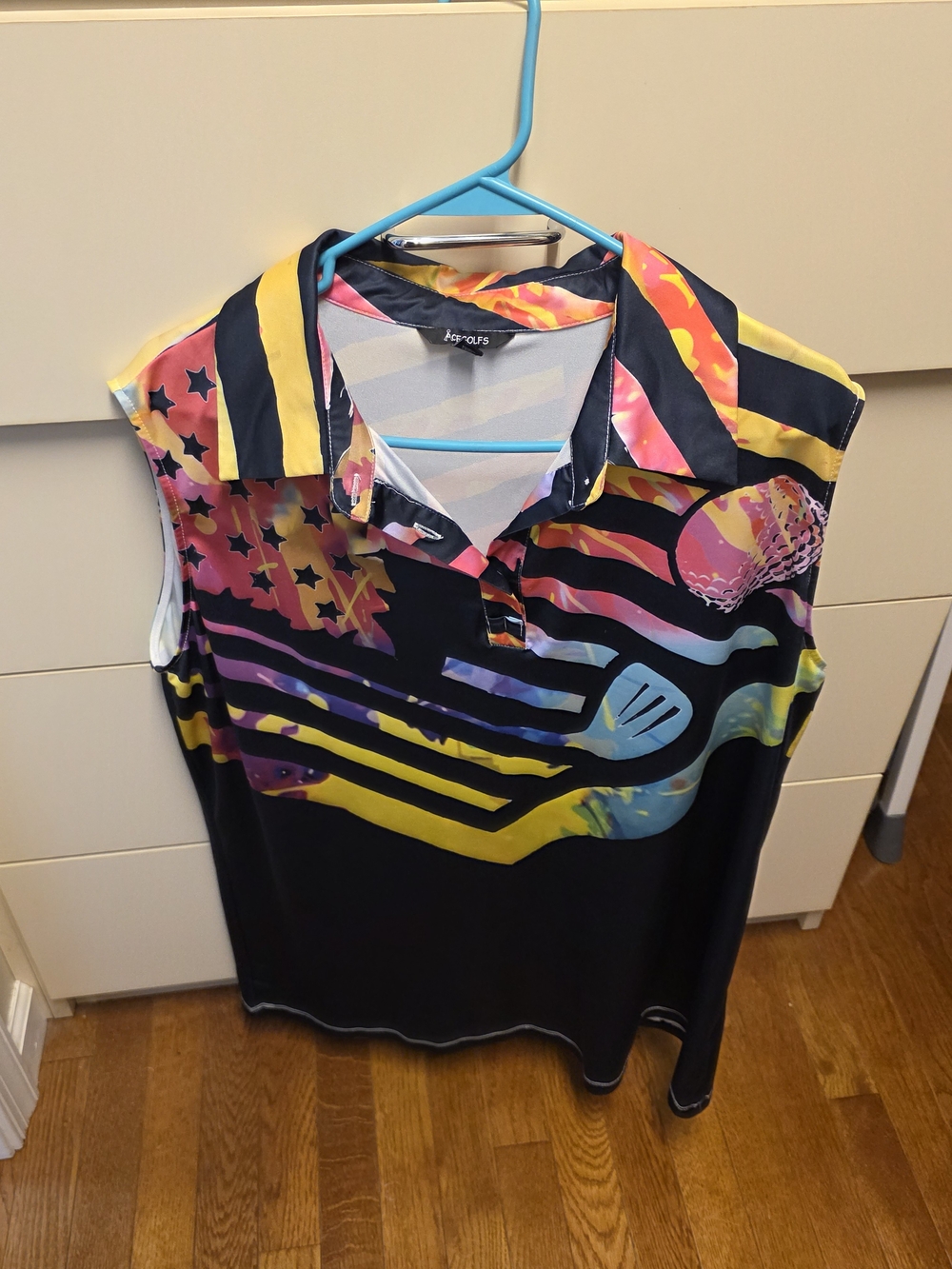 Acegolfs Multicolor Sleeveless Polo Top